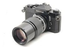 Nikon Nikomat FT2 Black 35mm SLR Film Camera Body NIKKOR 200mm F4
