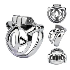 Sissy Male Chastity Cage Device Stainless Steel Lock Ring Chastity Belt