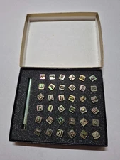 Vintage Complete Craftool Co 1/4” Alphabet Numbers Leather Stamp Set w/ Box 8137