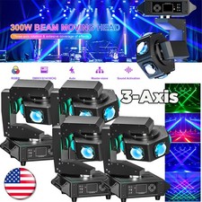 Beam 3-Axis 300W 6LED RGBW Moving Head Light Stage Light Effect DMX Disco Xmas