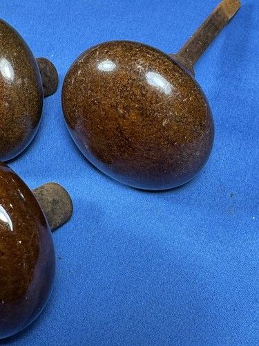 6 C.1910 Porcelain Door Knobs ~ Brown & Brown Swirls - Restoration Project! - Picture 5 of 22