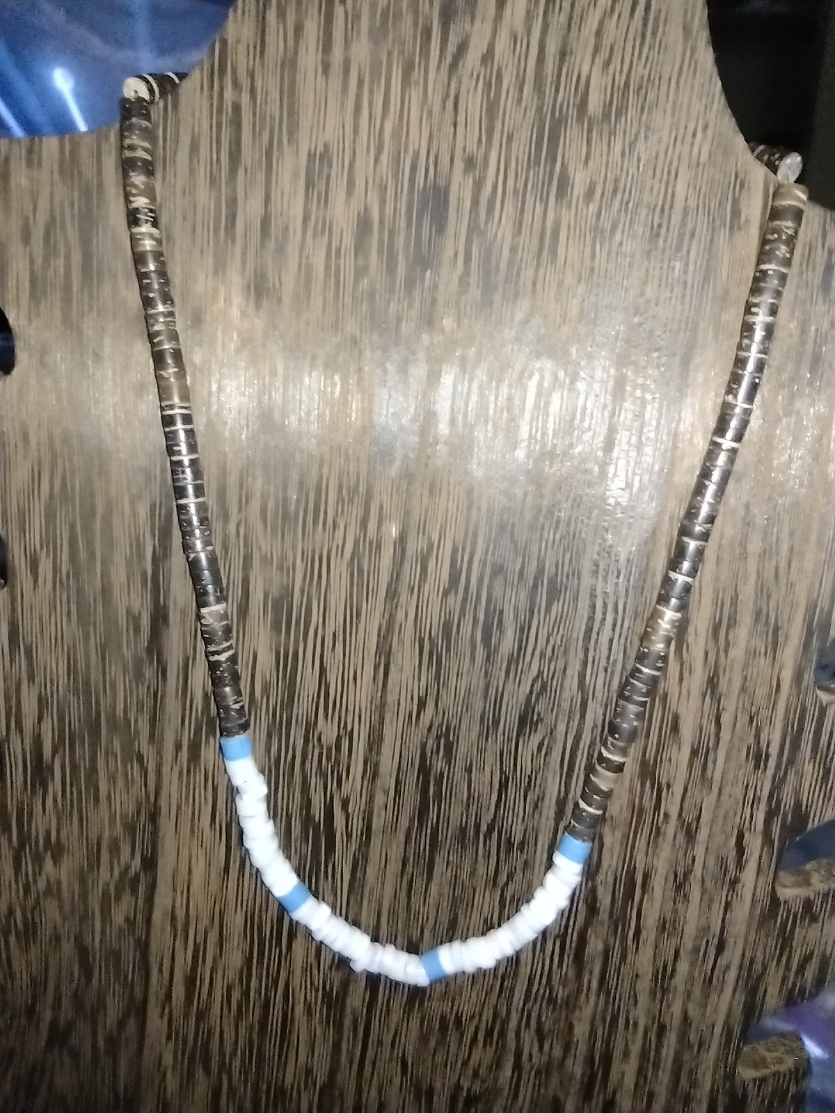 Vintage Sterling Silver Hook Shell Turquoise Coco… - image 1