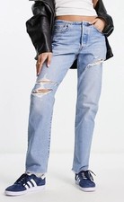 Jeans donna Levi’s 501 mini vita blu chiaro lavaggio W26 L30 nuovo con etichetta