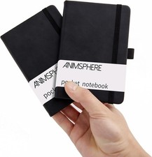 2Pack Pocket Notebook Small Notebook Journal Notebook 4 inches x 5.7 inches 200
