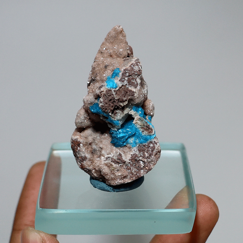 Cavansite Crystal Specimen on Sparkling Matrix • Electric Blue Cavansite Cluster - Afbeelding 12 van 13