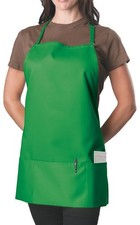 KNG Kelly Green 3 Pocket Adjustable Bib Apron Men And - Pack Of 6 1040KLGPAK6