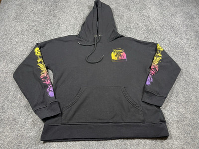 Empyre Hoodie Womens Small Hooded Long Sleeve Mushroom Graphic Black Ladies