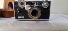 1947 Vintage Argus C3 Black Rangefinder Film Camera with Brown Leather Case