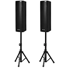 Sonart 2000W 2PCS Bi-Amplified Speakers PA System 3-Channel Home Party
