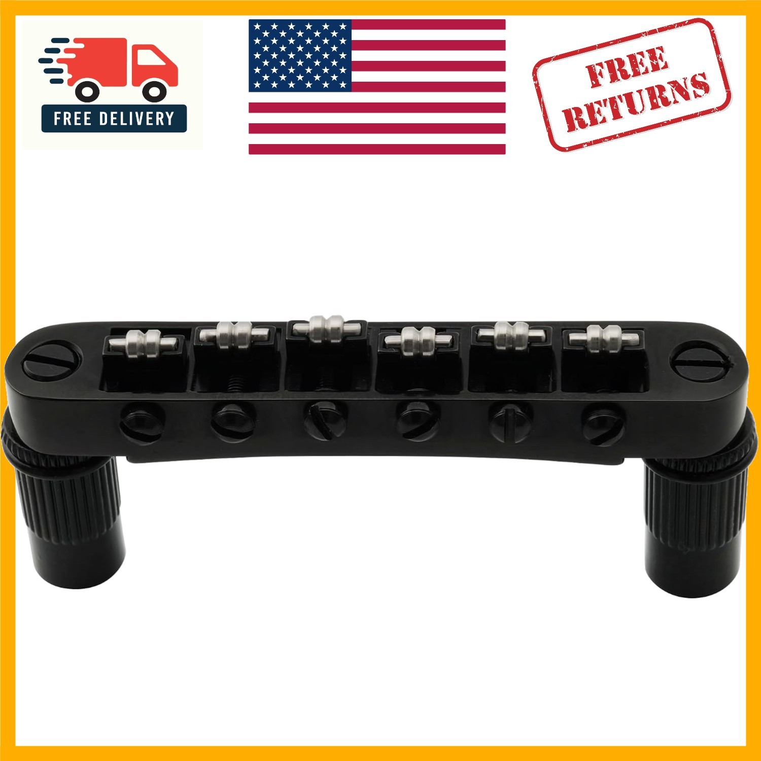 52mm Pro BM001 Tune-O-Matic Bridge with Roller Saddles for Electric Guitar