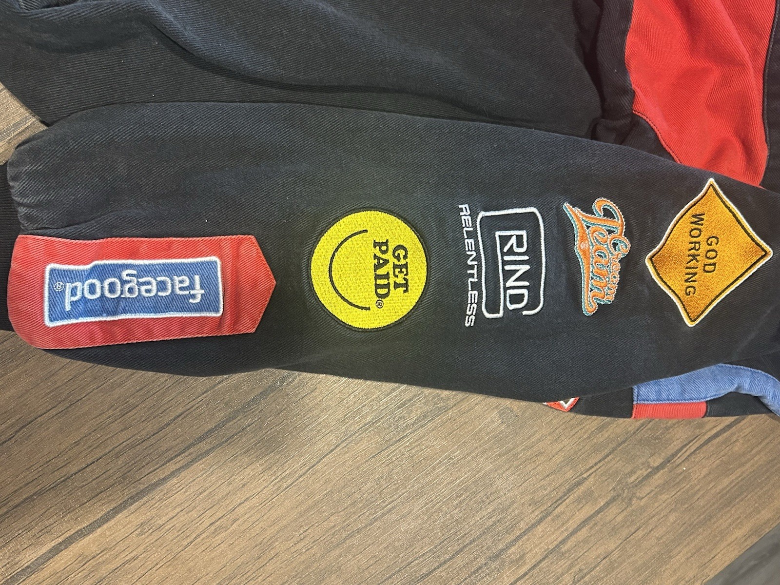 Bold Fly Supply Statement Patchwork Racing Jacket… - image 15