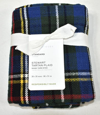 Pottery Barn Stewart Tartan Plaid STANDARD Pillow Sham NEW Open Green