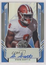 2021 Leaf Metal Draft Portrait Blue Rainbow 18/35 Stevie Scott III Auto 0w8