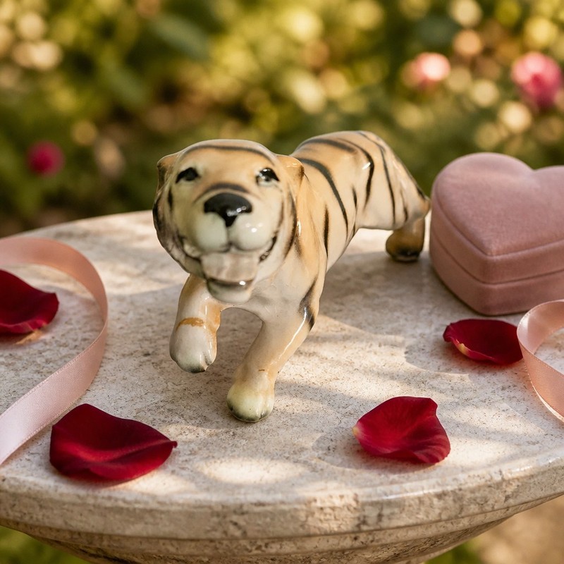 Porcelain 1980's Bengal Tiger Japan Lioness