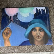 Polnisches Ölgemälde Leinwand Ölgemälde Erinnerungen von Kind Kapuze