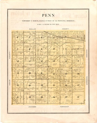 #ad Penn from Atlas of Madison County Iowa 1912 $54.95
