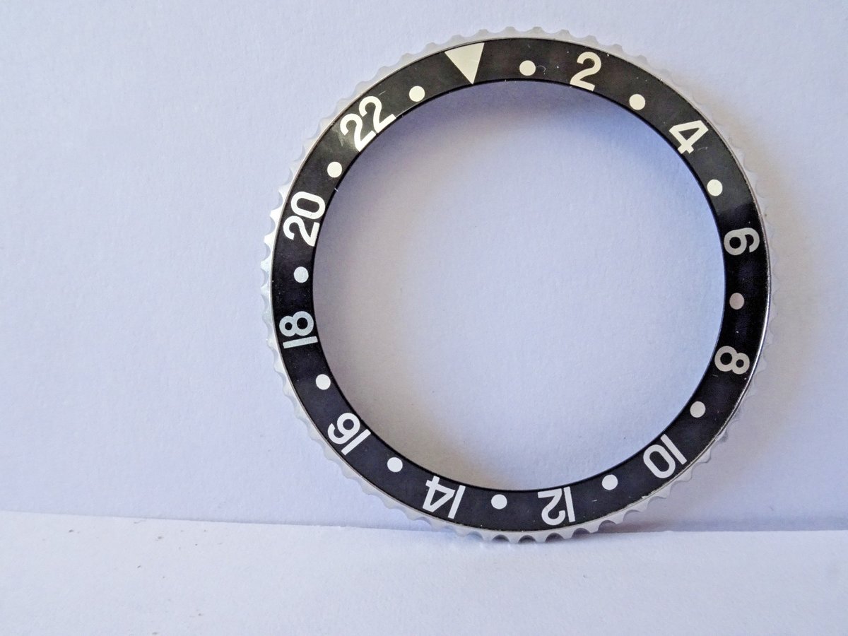 Complete Steel Rolex Factory Original GMT MASTER II Bezel Ref