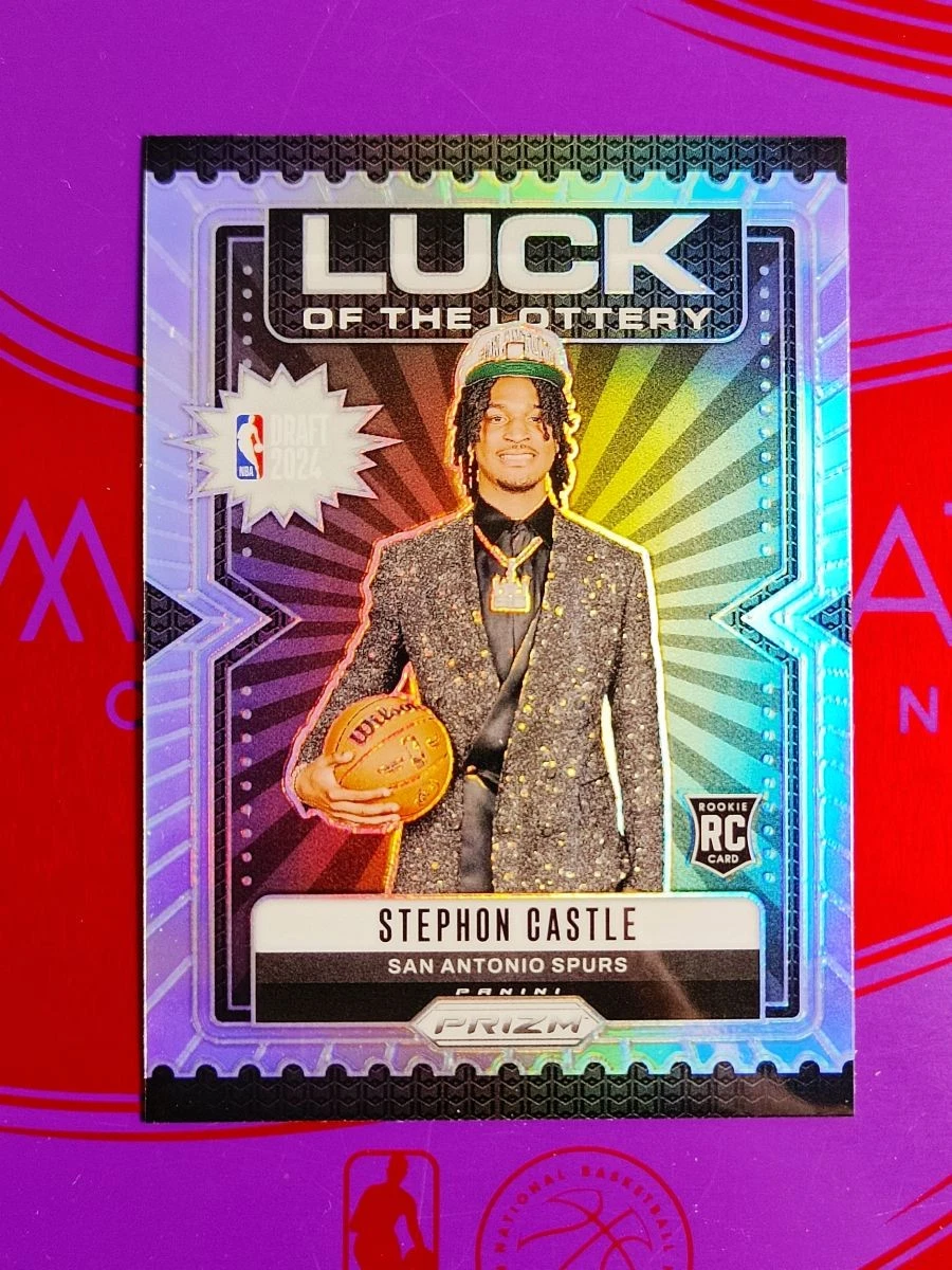 2024-25 Prizm Stephon Castle Luck of the Lottery Silver Prizm Rookie RC #12