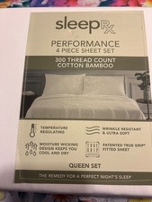 SleepRX 300 Thread Count 4-Pc. Queen SIZE SHEET SET - WHITE