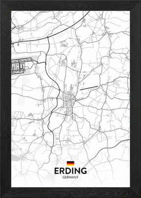 Erding DE Gerahmtes Wandbild Poster Leinwanddruck Bild