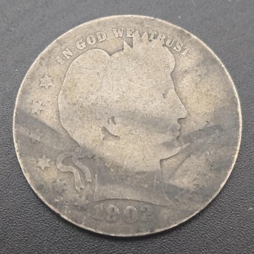 1902  Barber Quarter  -  Circulated - 90% Silver