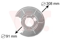 Spritzblech Bremsscheibe VAN Wezel 0646374 FüR E36 BMW Z4 E85 E46 3Er Touring