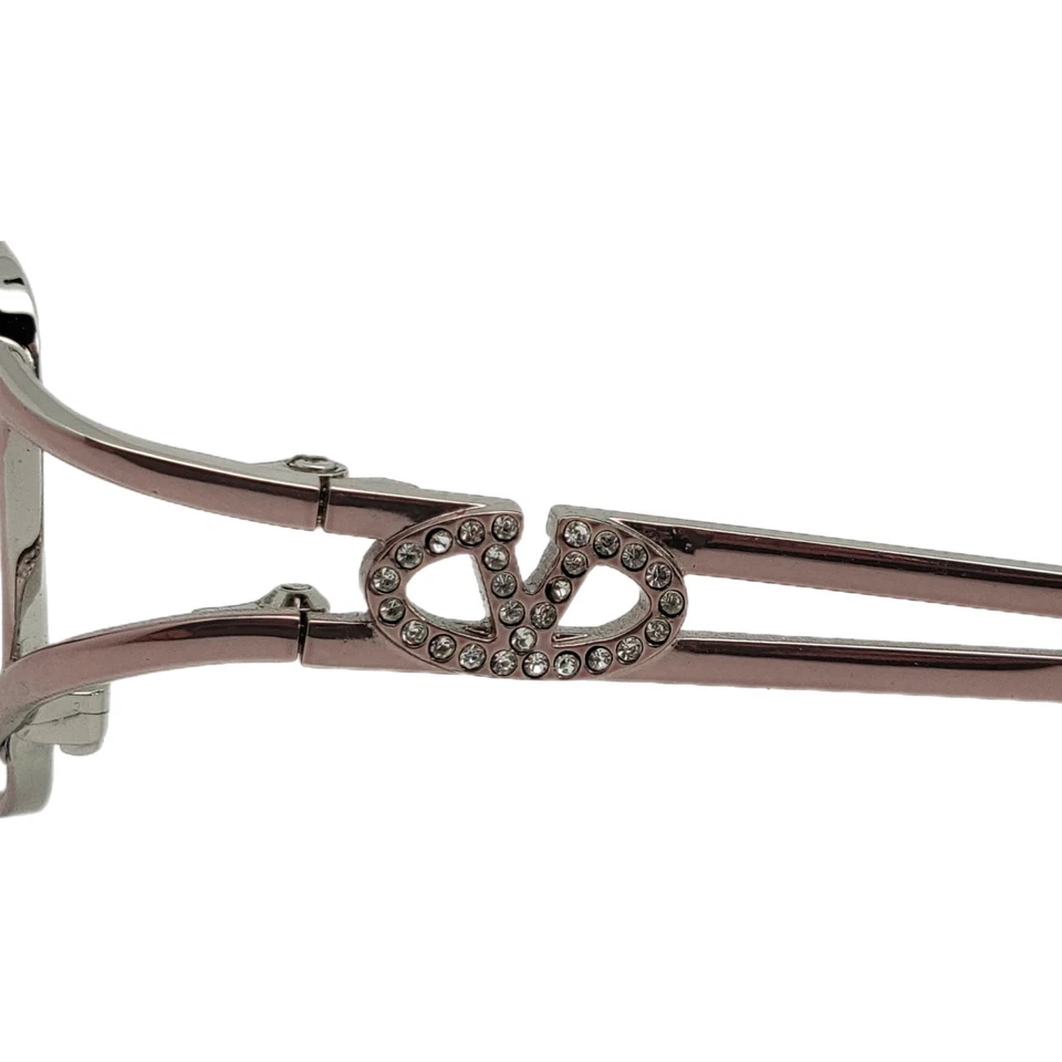Anteojos Vintage Valentino 5614/U Firma Cristal Logo Bebé Rosa/Metal Marco Foto 4 de 4