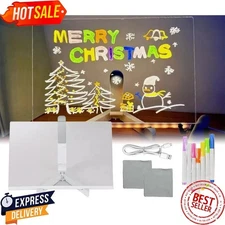 Premium LED Note Board with Color Glowing Acrylic Markers Light Up Message Board
