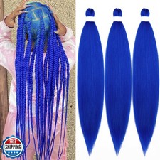 Ai Yuchen Blue Braiding Hair Pre Stretched 30 inch Color Braids Weave Pre Bra