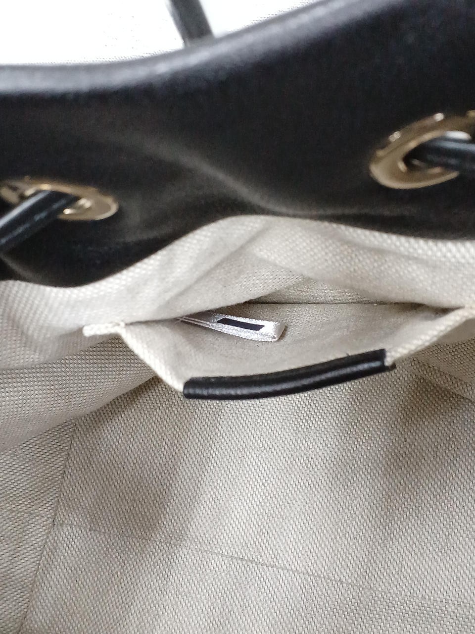 Drawstring Leather Shoulder Black Model Number Le… - image 7