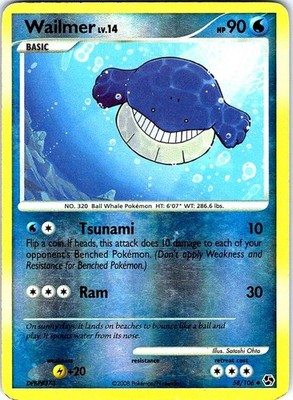 Wailmer 58/106 Uncommon Great Encounters Pokemon Reverse Holo