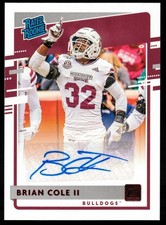 Brian Cole II - 2020 Panini Chronicles Draft Donruss Signatures Red #2 (RC, AU)
