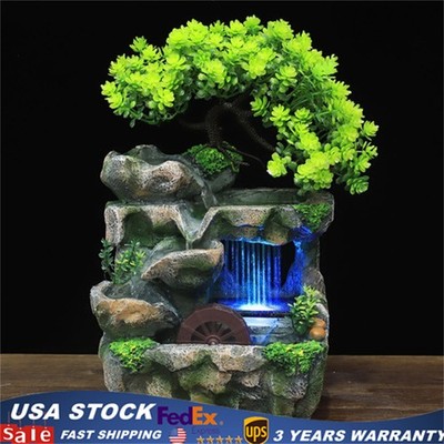 Rockery Fountain Waterfall Feng Shui Desktop Ornament Indoor Water Sound Decor