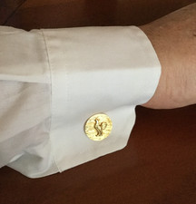 COURAGE BREWERY COCKEREL CUFF LINKS GOLD PLATED NEW BOXED