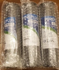 PUREPLUS Coconut Shell Water Filter Cartridge Activated Carbon Block CTO10 3 pk