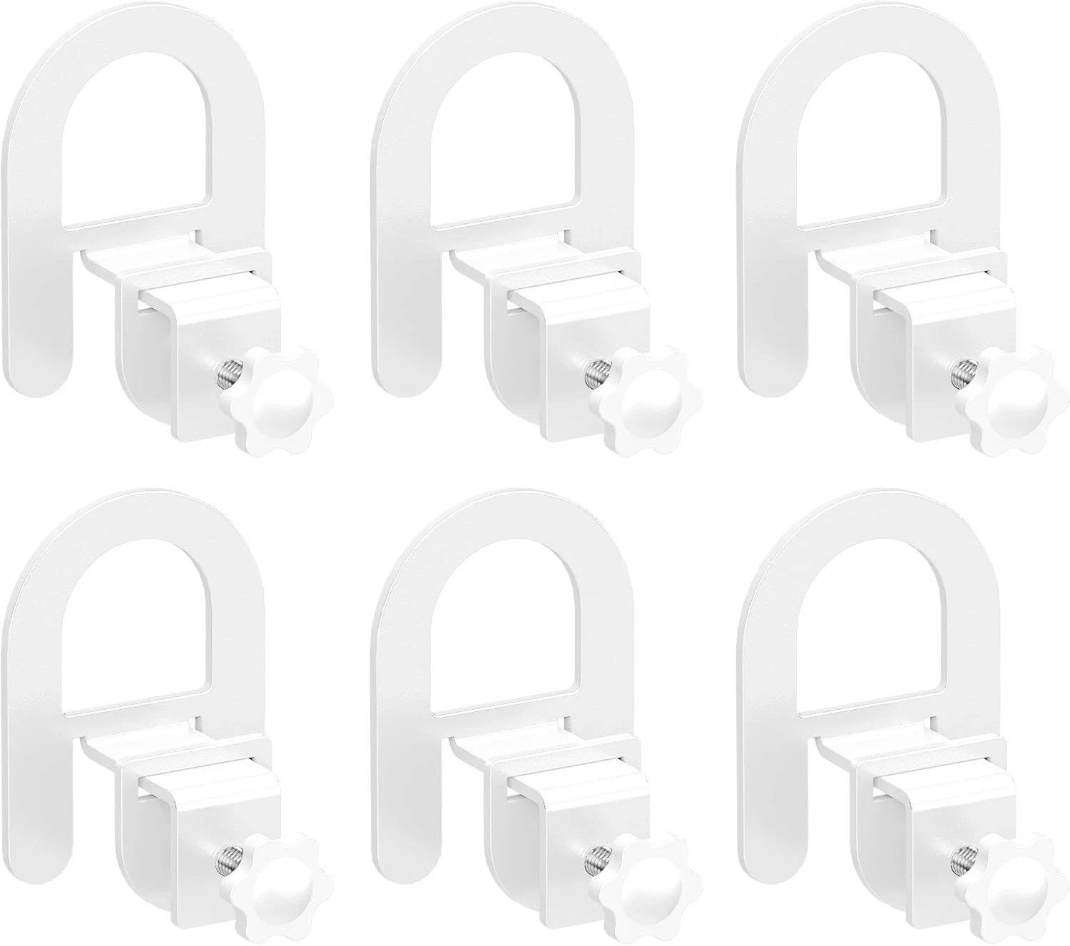6PCS White Non Slip Mattress Gaskets, Adjustable Mattress Holder for Metal Bed
