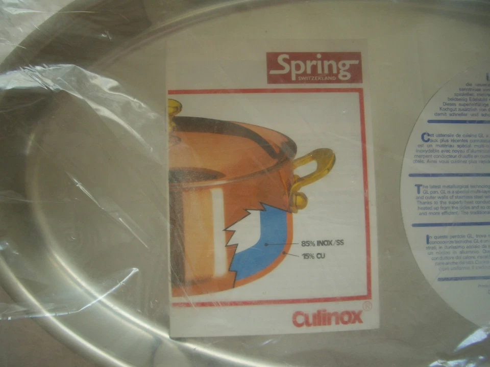 SPRING Switzerland Culinox Gourmet Edelstahl / Kupfer Pfanne oval ∅ 40 x 22 cm. - Bild 4 von 4