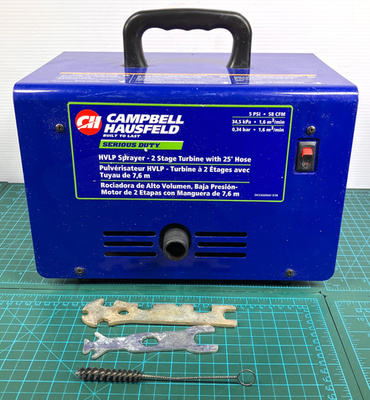 #ad Campbell Hausfeld HVLP Paint Sprayer 2 Stage Turbine Unit ONLY 5 PSI 58cfm WORKS $129.98