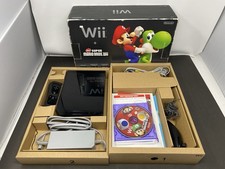 Nintendo Wii New Super Mario Bros. Black Console In Box W/ Game