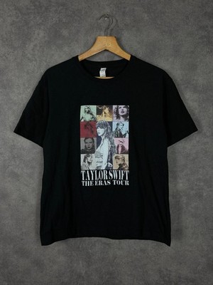 Taylor Swift concert t-shirt black big logo print spellout