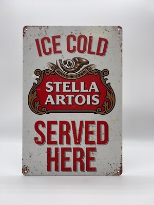 Blechschild Stella Artois 20x30cm Nostalgie Retro Reklame Vintage Geschenk Bier