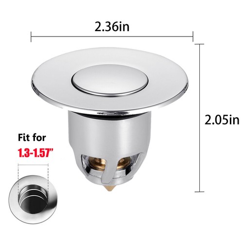 Universal Bathroom Sink Plug Stopper Pop-Up Drain Filter Wash Basin Core Bounce - Picture 4 of 12