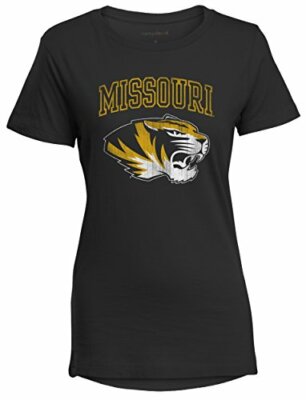NCAA Missouri Tigers Perfect Women's Crewneck Tee, Black, X-Large
