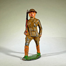 VINTAGE Barclay Manoil Marching Soldier 3" Tall Right Leg Forward - READ