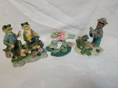 Assorted Frog Figures Fishing 5-6'' Collectible Lillipads