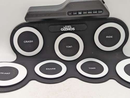 Wicked Gizmos portable rollup electric drum kit mat pad electronic ED100 G3002 - Picture 2 of 12