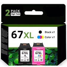 67XL XXL Ink Cartridges for HP 67 DeskJet 2800 2700e 2720e 4158 Envy 6000e 6420