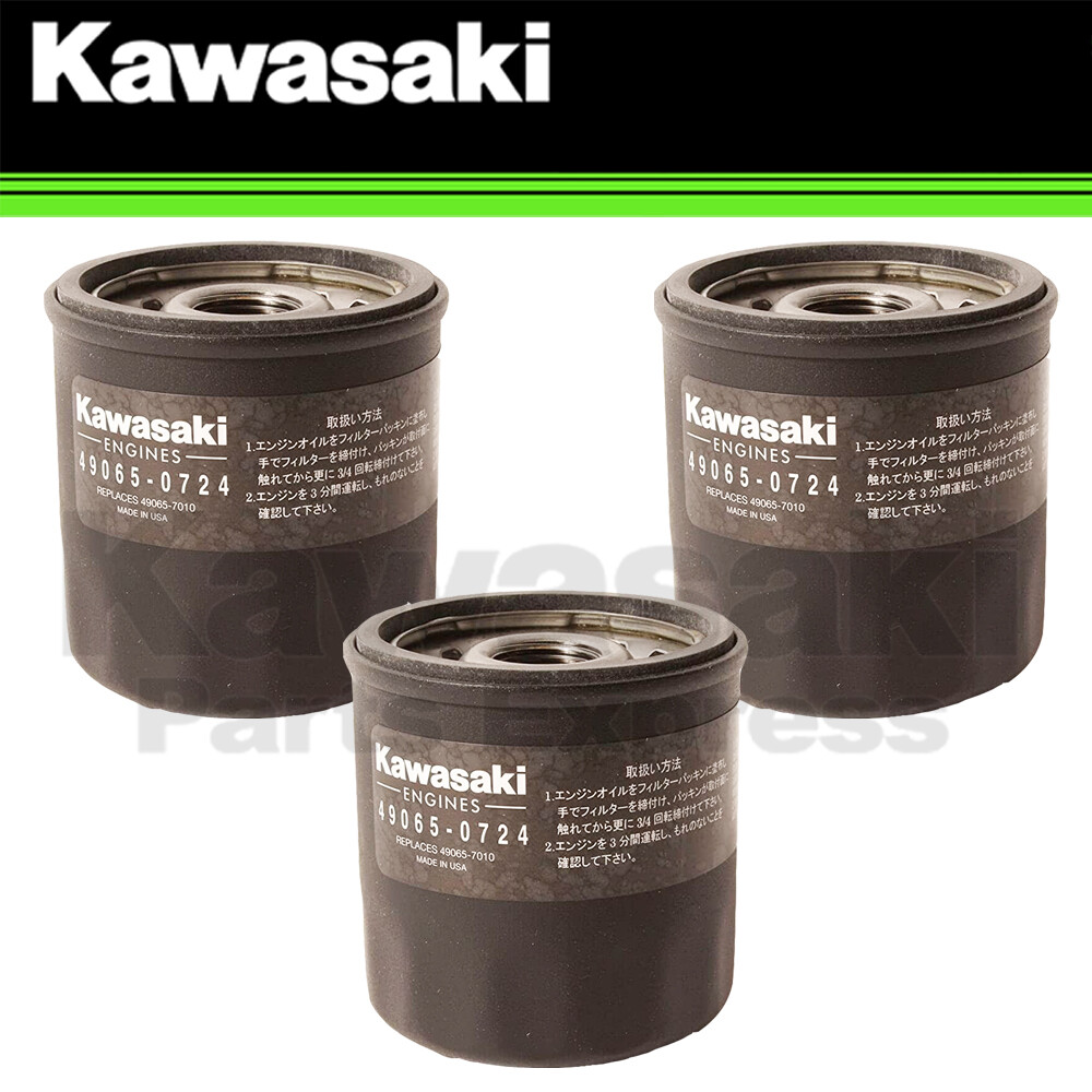 NEW 2005-2022 KAWASAKI MULE 600 610 SX OIL FILTER 49065-0724 3-PACK 49065-7010