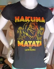 The Lion King Hakuna Matata Disney Black T-Shirt | Simba Timon Pumbaa | S (3/5)