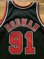 Chicago Bulls Dennis Rodman Mitchell  Ness black XL Hardwood Classics 1997-98